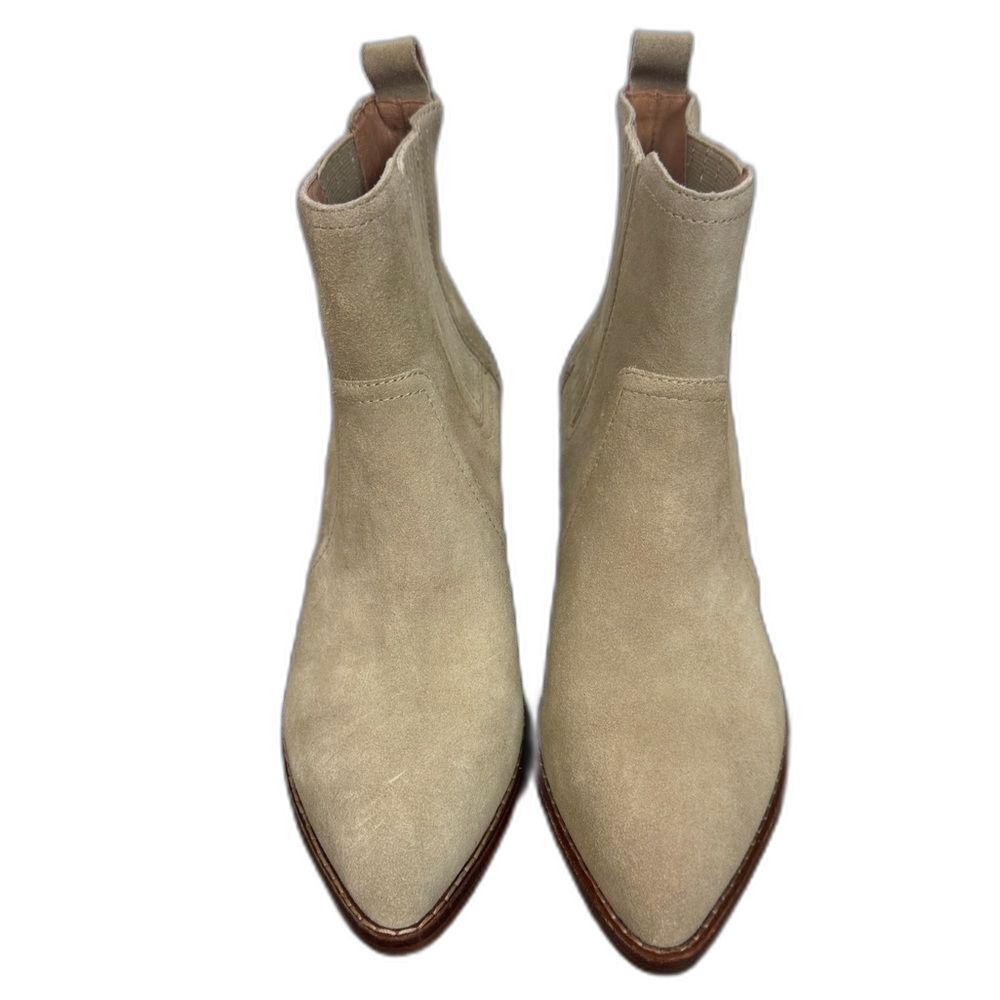 Madewell The Western ankle cream suede booties size Women’s 7
